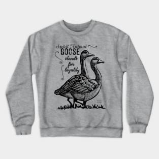 Spirit animal - Goose - black Crewneck Sweatshirt